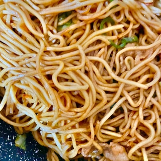 中華麺で焼きそば